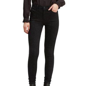Levi's Women's 720 Python-Print High-Rise Super Skinny Jeans Black